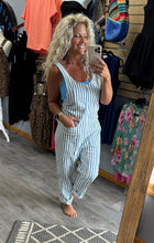 Load image into Gallery viewer, Denim Stripe Overalls