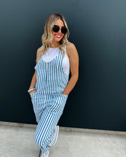 Load image into Gallery viewer, Denim Stripe Overalls