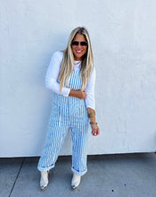 Load image into Gallery viewer, Denim Stripe Overalls