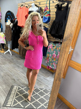 Load image into Gallery viewer, Pink Ribbed Tank Dress