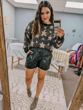Load image into Gallery viewer, Faux leather shorts