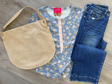 Load image into Gallery viewer, Rosalie Rivet Suede Hobo Bag
