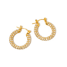 Load image into Gallery viewer, Lizzie Pave Hoops
