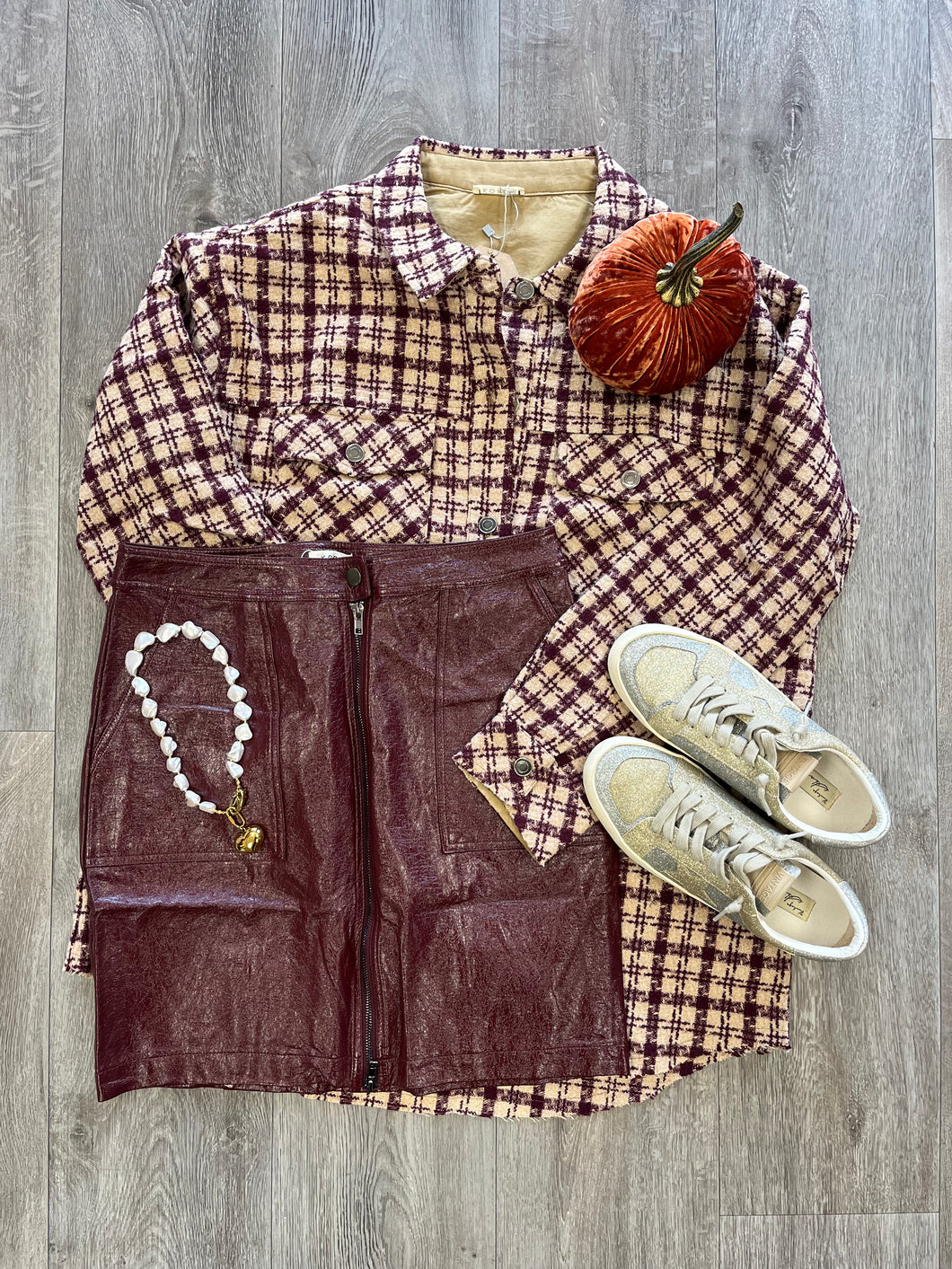 Mixed Plaid Button Down