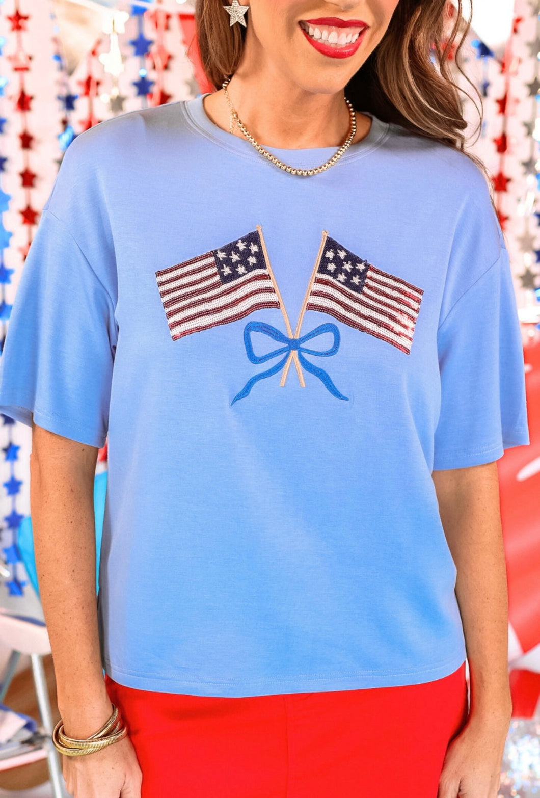 Blue Americana Top