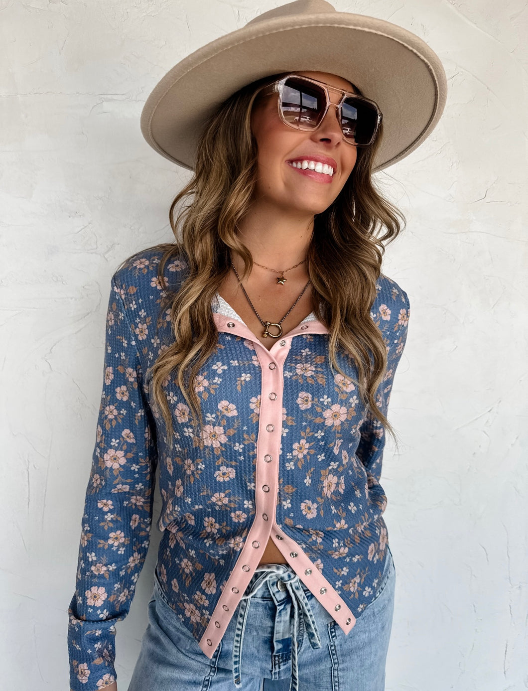 Kori Snap Waffle Top *Pre-Order*