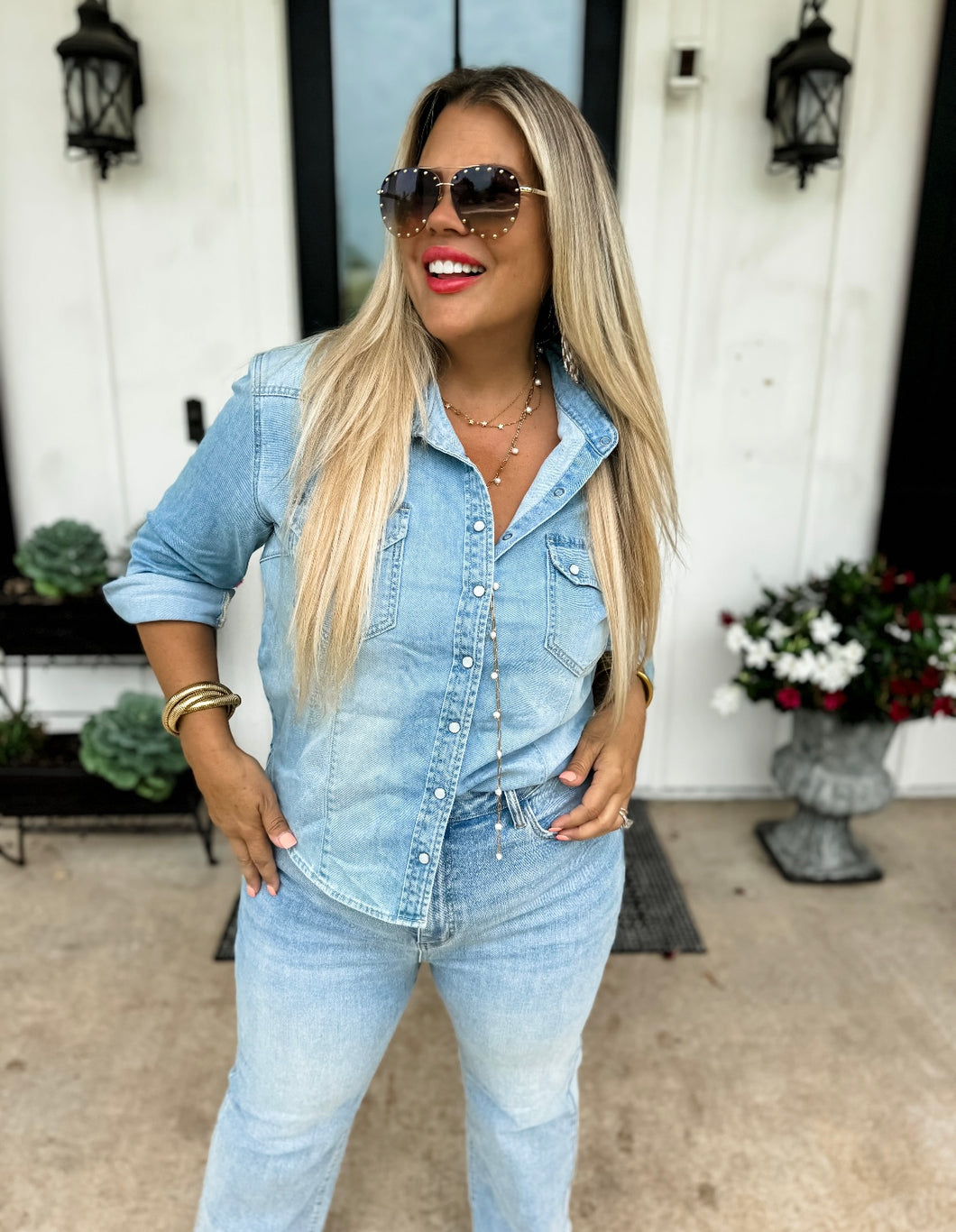 The Dolly Denim Top