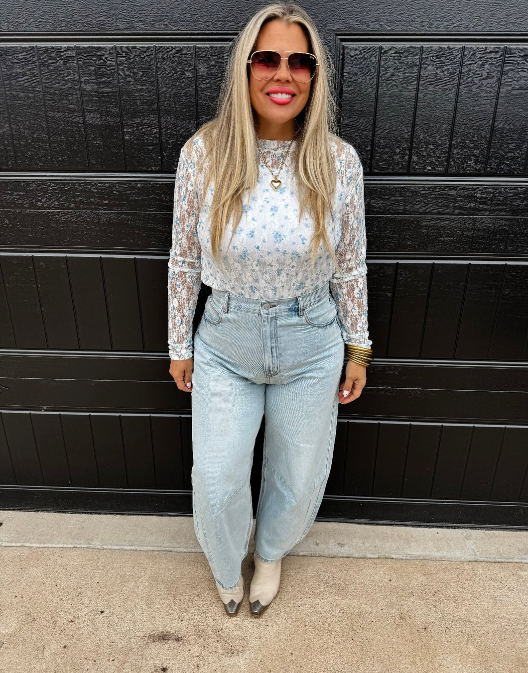 Light Wash Barrel Jeans