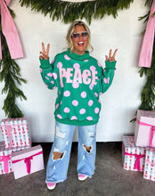 Load image into Gallery viewer, Peace + Polka Dot Mock Neck [Pre-Order]
