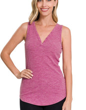 Load image into Gallery viewer, Magenta Ribbed Tank
