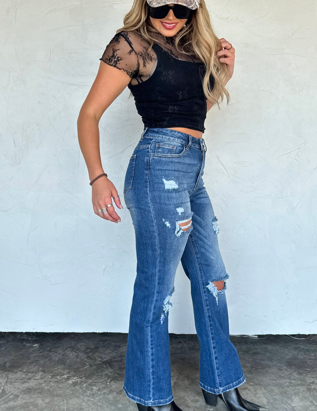 Straight Leg Distressed Denim *Pre-Order*