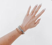 Load image into Gallery viewer, Multi beaded gold stack
