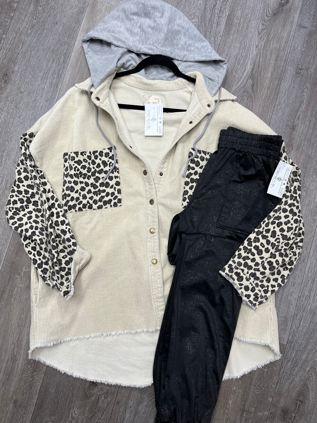 Corded Leopard Shacket