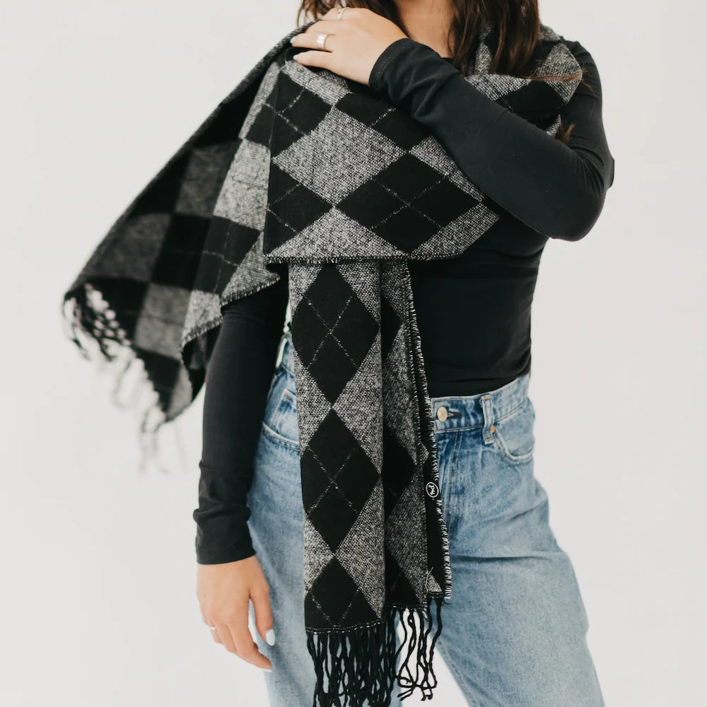 Cozy Argyle Scarf