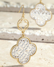 Load image into Gallery viewer, Two-tone Clover Earrings
